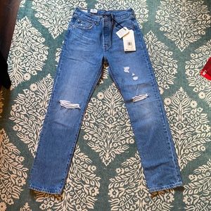 NWT Levi’s 501 26x30 jeans with button fly